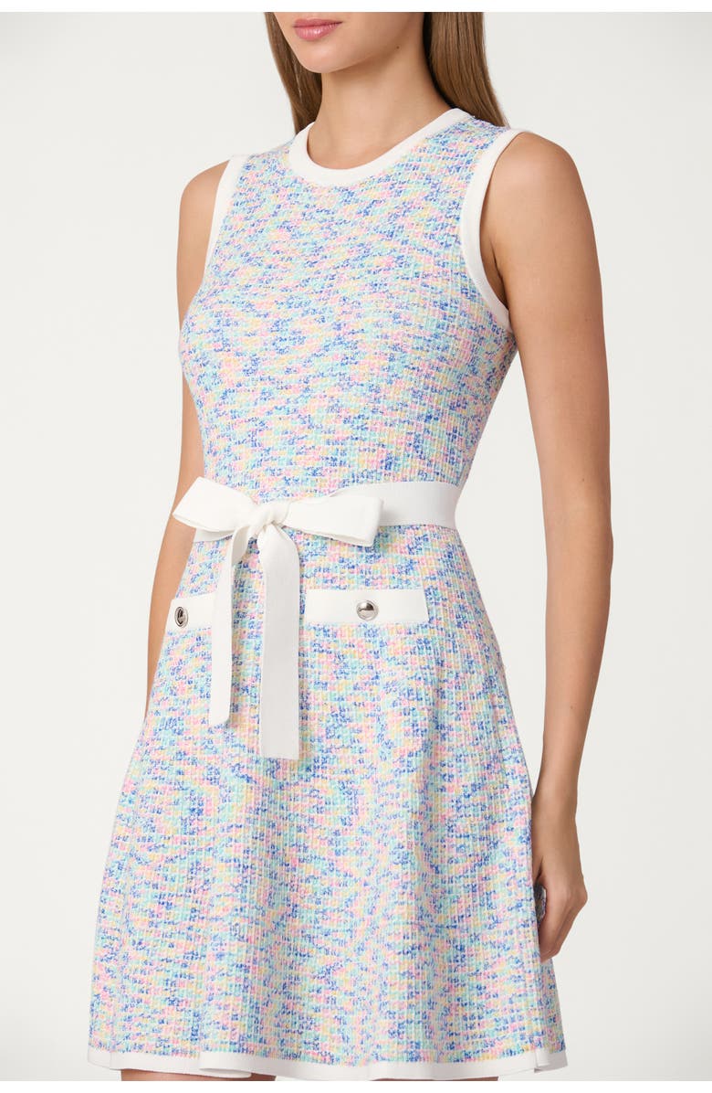 Shoshanna Talmadge Texture Knit Coco Dress, Alternate, color, Candy Multi/White
