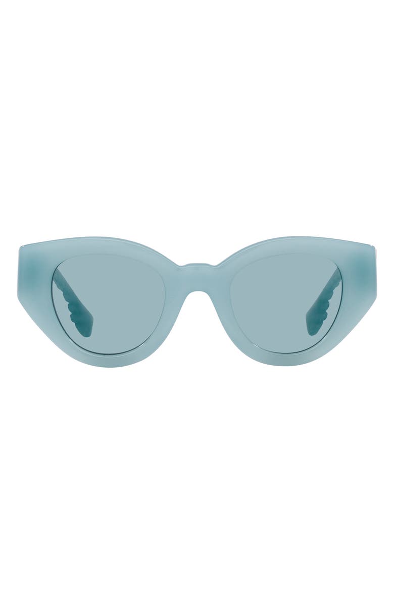 Burberry Meadow 47mm Phantos Sunglasses, Main, color, Azure