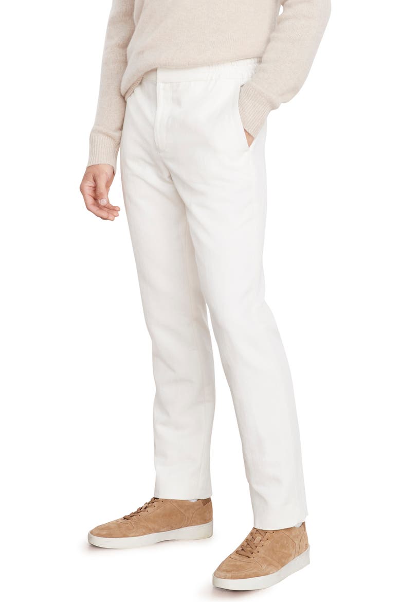Slim Fit Lyocell & Cotton Pants, Alternate, color, BONE