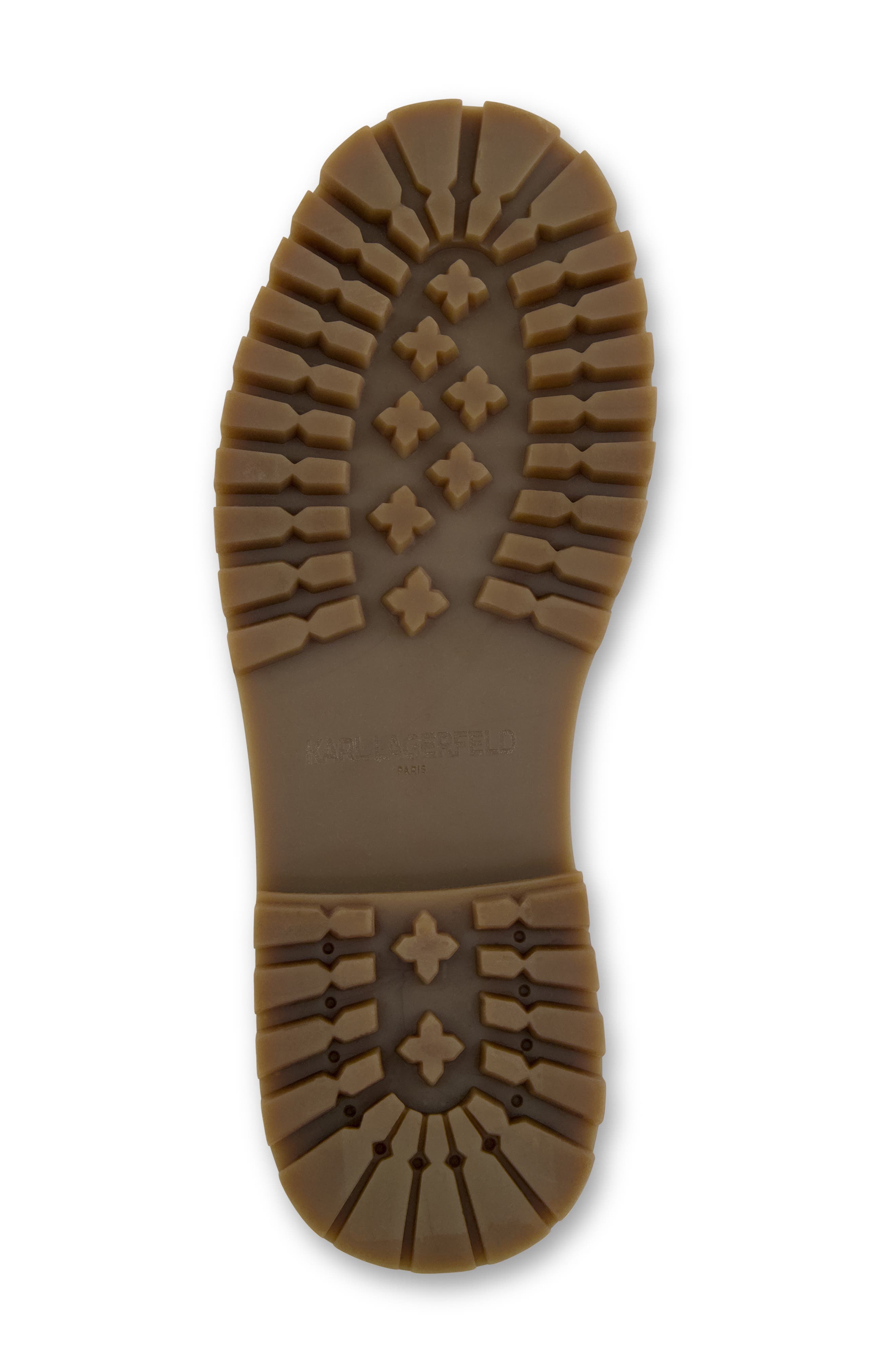 KARL LAGERFELD PARIS Safran Textured Leather Boat Shoe, Alternate, color, Tan