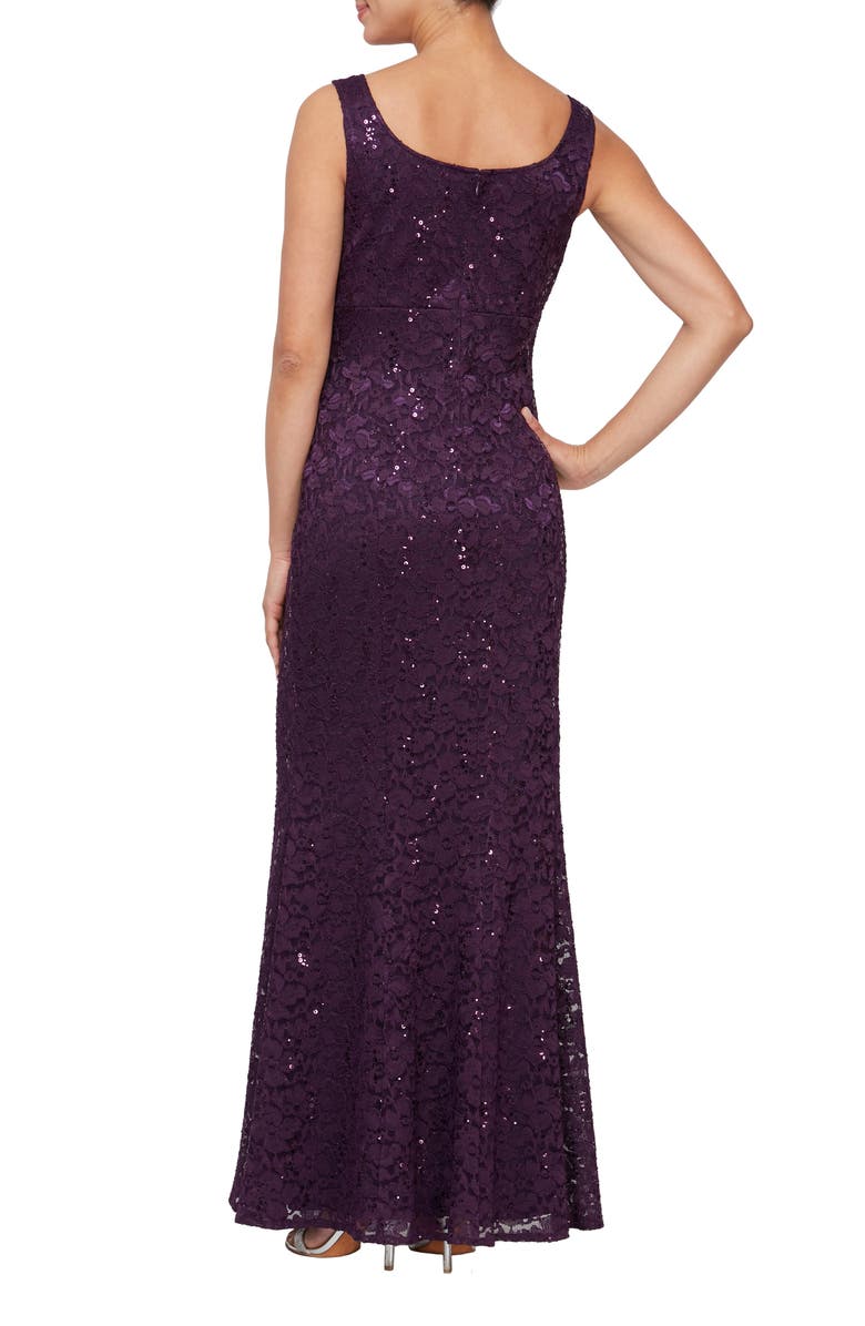 SL FASHIONS Sequin Lace A-Line Gown with Jacket, Alternate, color, Egg