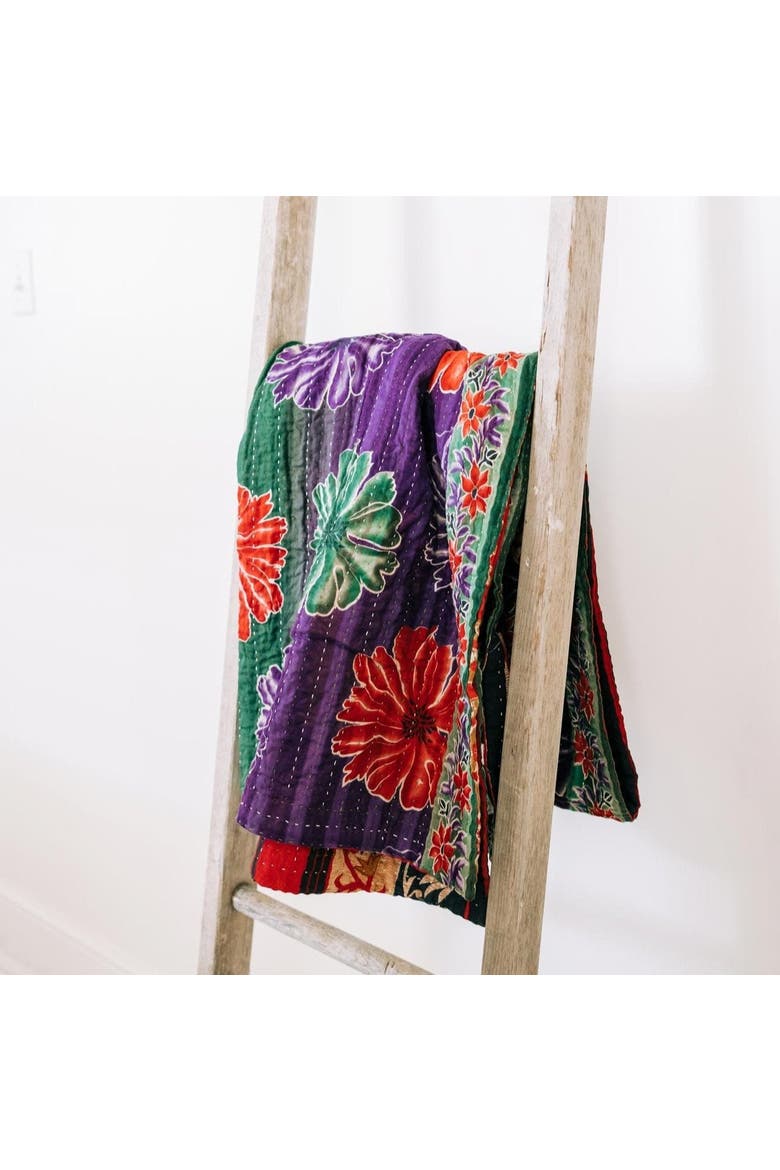 Sacred Sari Throw, Main, color, Red