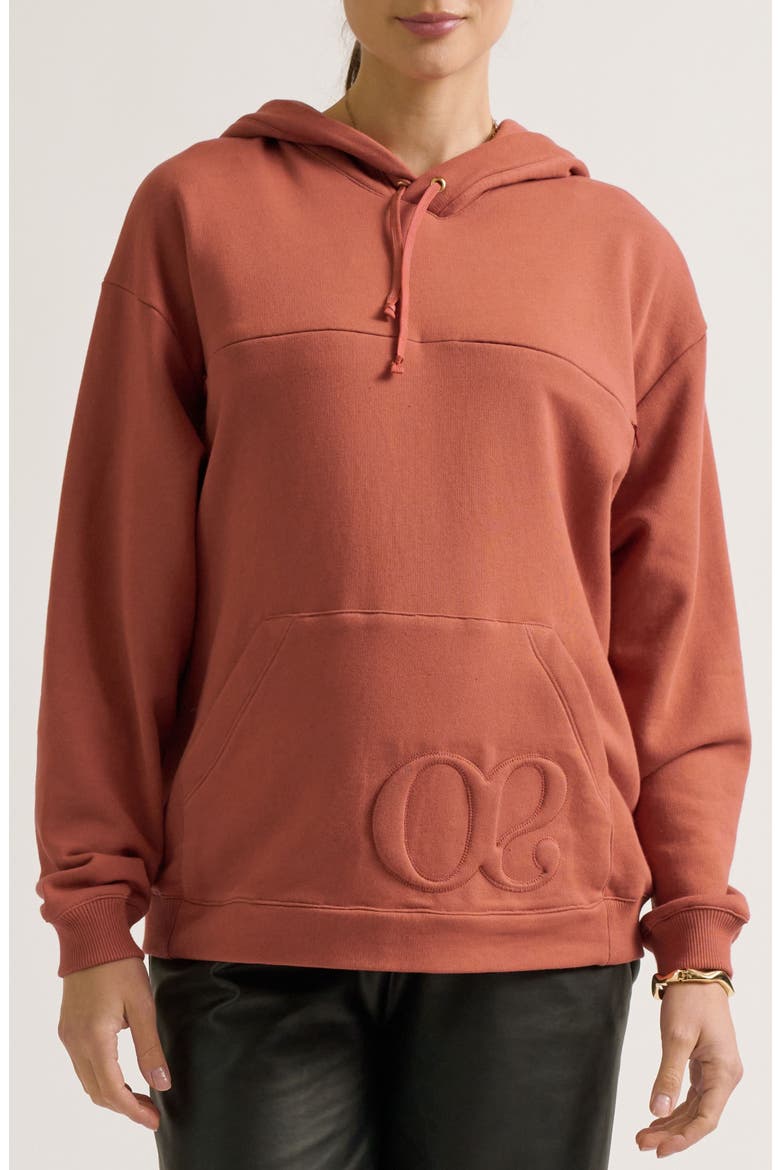 Boston Maternity & Nursing Hoodie, Alternate, color, Terracotta