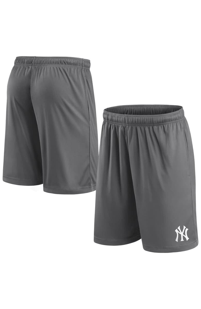 FANATICS Men's Fanatics Gray New York Yankees Primary Logo Shorts, Main, color, 