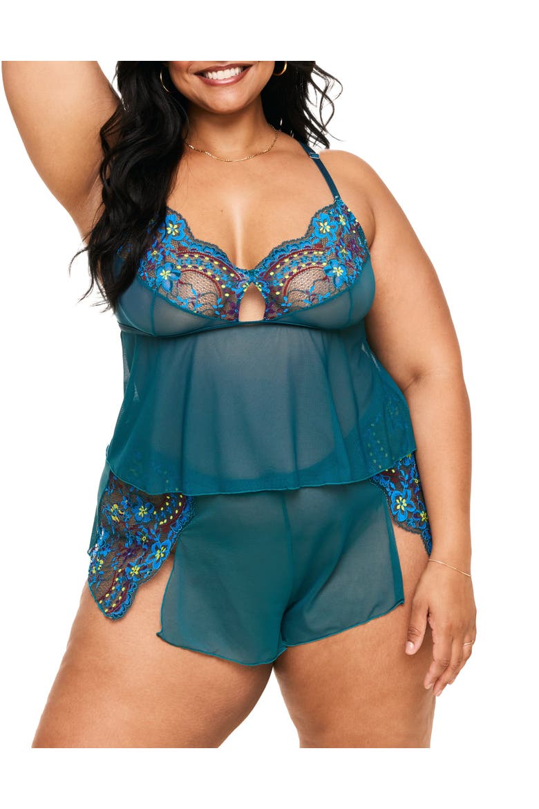 Blake Camisole & Shorts Set Lingerie, Main, color, Floral blue