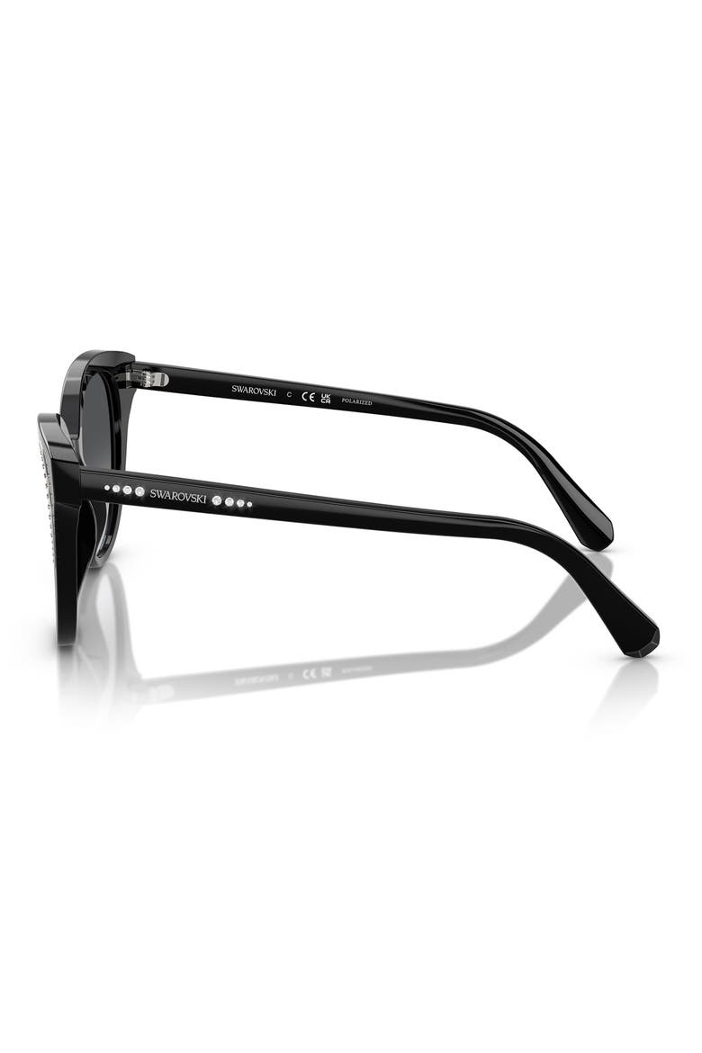 53mm Gradient Butterfly Sunglasses, Alternate, color, BLACK