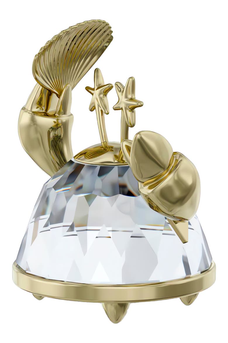 Crystal Zodiac Figurine, Alternate, color, GOLD TONE-CANCER