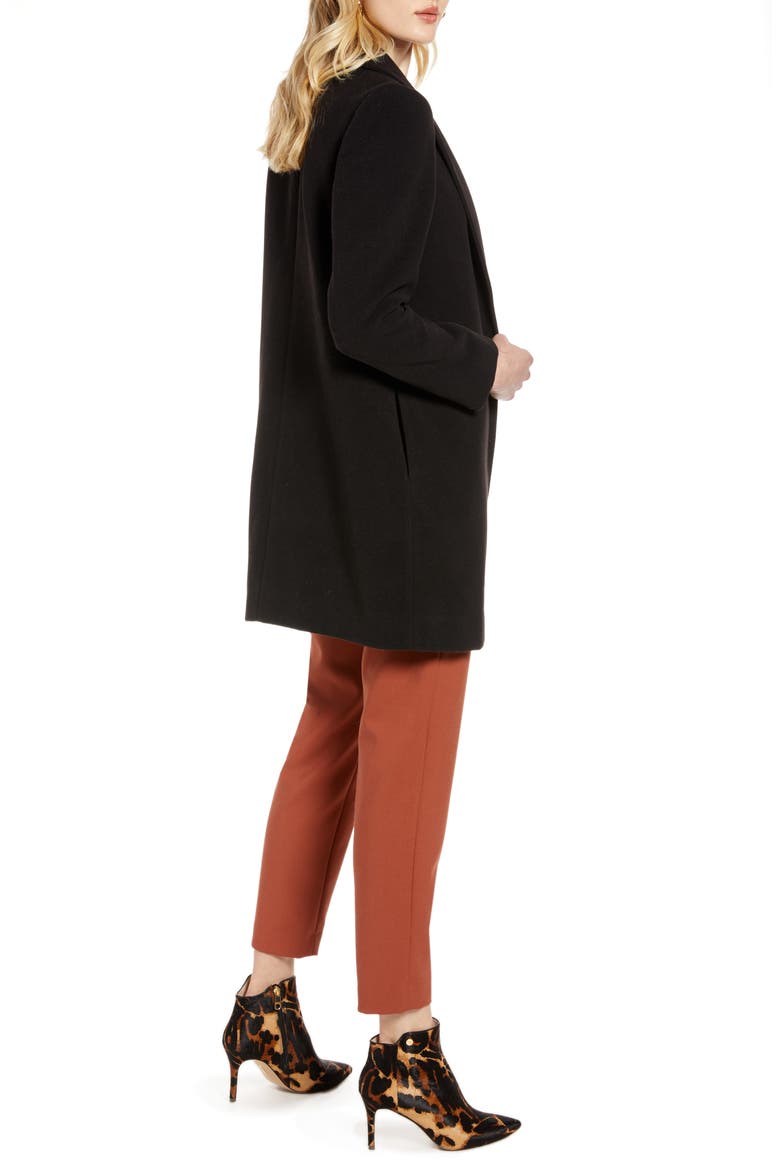 Double Face Coat, Alternate, color, BLACK