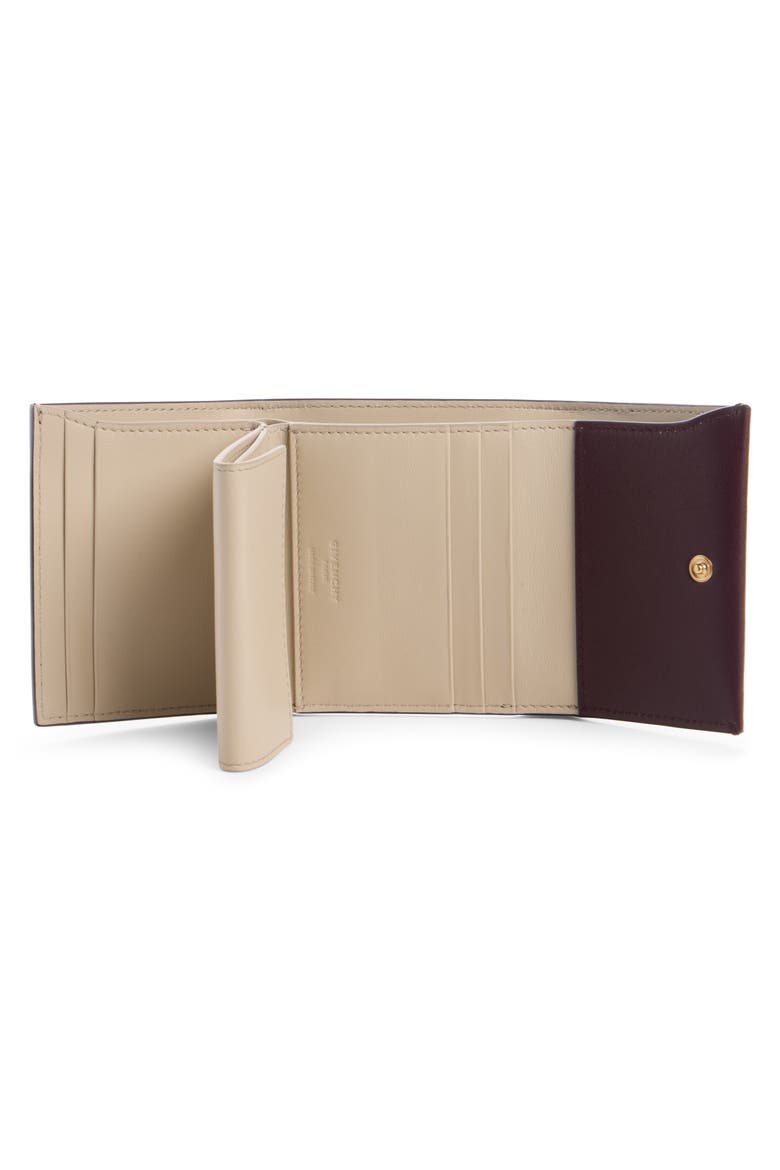 Mini Day Leather Trifold Wallet, Alternate, color, BURGUNDY