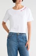 L'AGENCE Sadie J'Taime Short Sleeve T-Shirt