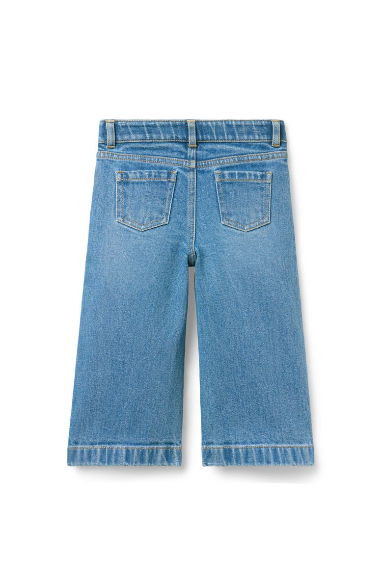 Janie and Jack Wide Leg Jean In Light Wash, Alternate, color, Blue