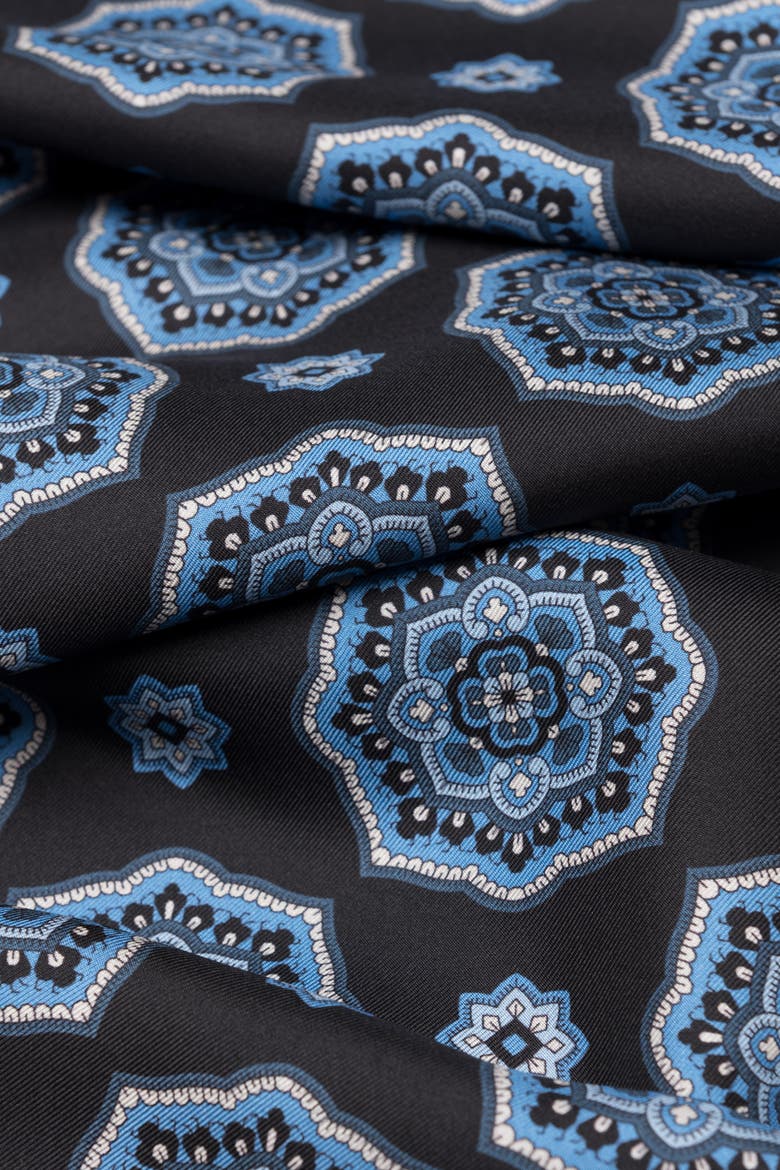 Jove - Wool Backed Silk Scarf for Men, Alternate, color, Blue and Black