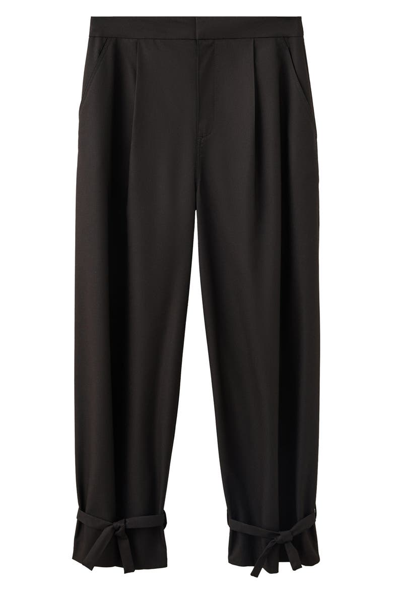 Bow Detail Baggy Pants, Main, color, CHOCOLATE