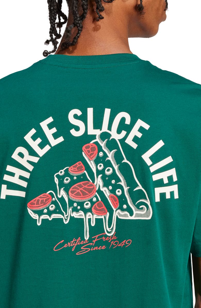 adidas Lounge Pizza Cotton Graphic T-Shirt, Alternate, color, Collegiate Green