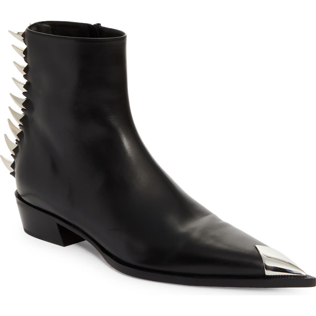 Christian Louboutin Mr Clawiss Spike Pointy Cap Toe Boot In Black