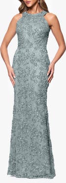 Xscape Evenings Sequin Soutache Sleeveless Sheath Gown