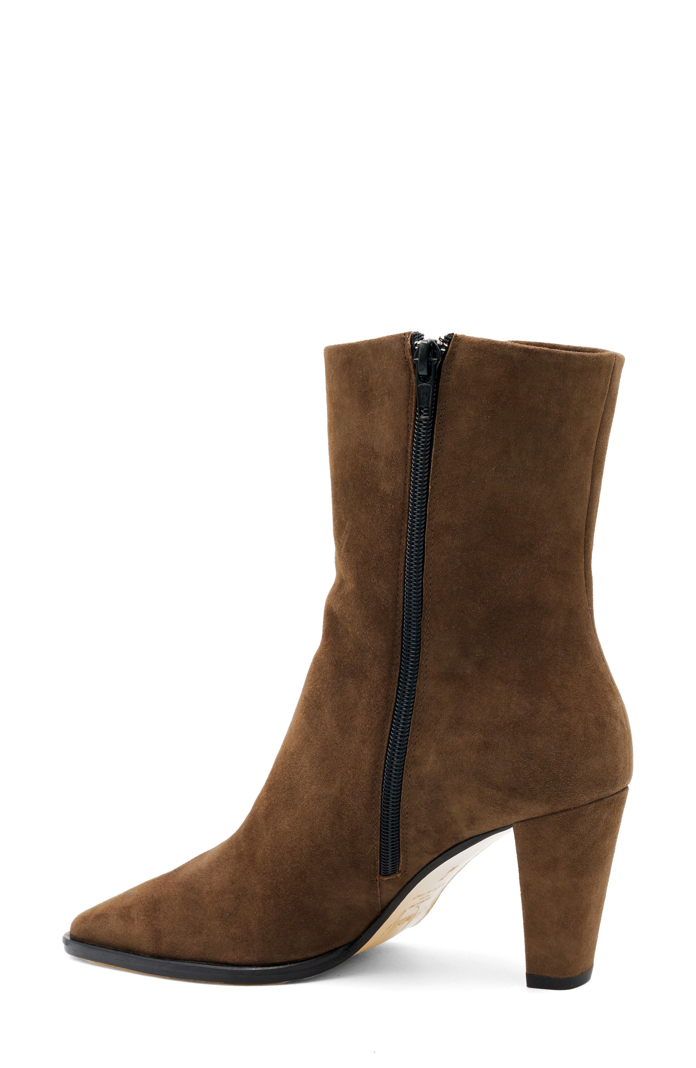 Femmina Leather Bootie, Alternate, color, DARK BROWN