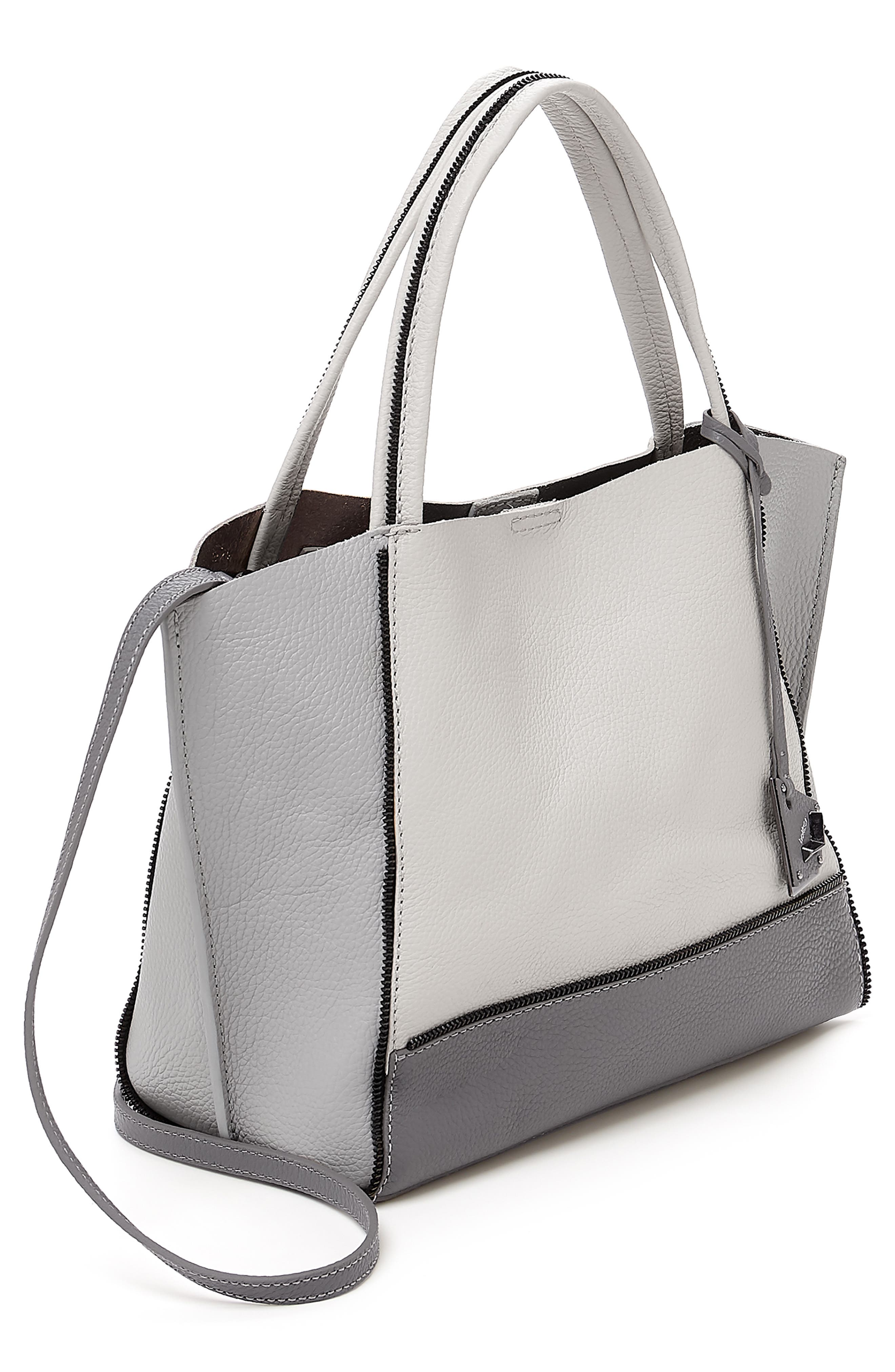 Bite Size Soho Leather Tote, Alternate, color, SMOKE COMBO