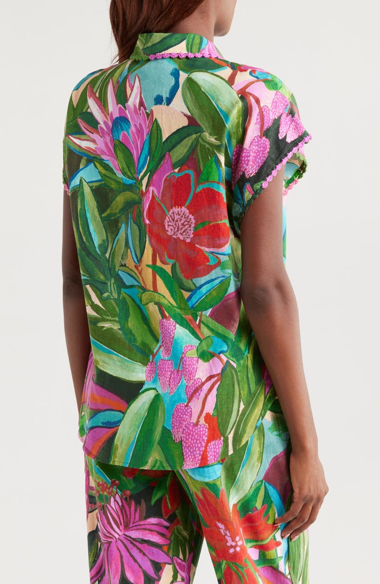 FARM Rio Jardin de Reve Cover-Up Shirt, Alternate, color, 