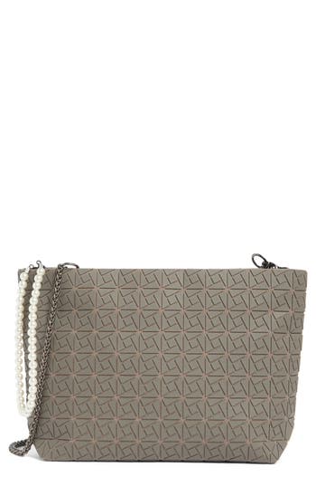 Patrizia Luca Box Pattern Clutch In Gray