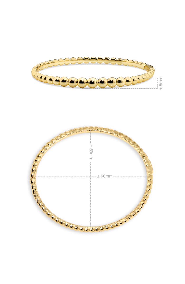 DEVATA Beaded Ball Bangle Bracelet in Gold Plated Sterling Silver, Alternate, color, Yellow Gold