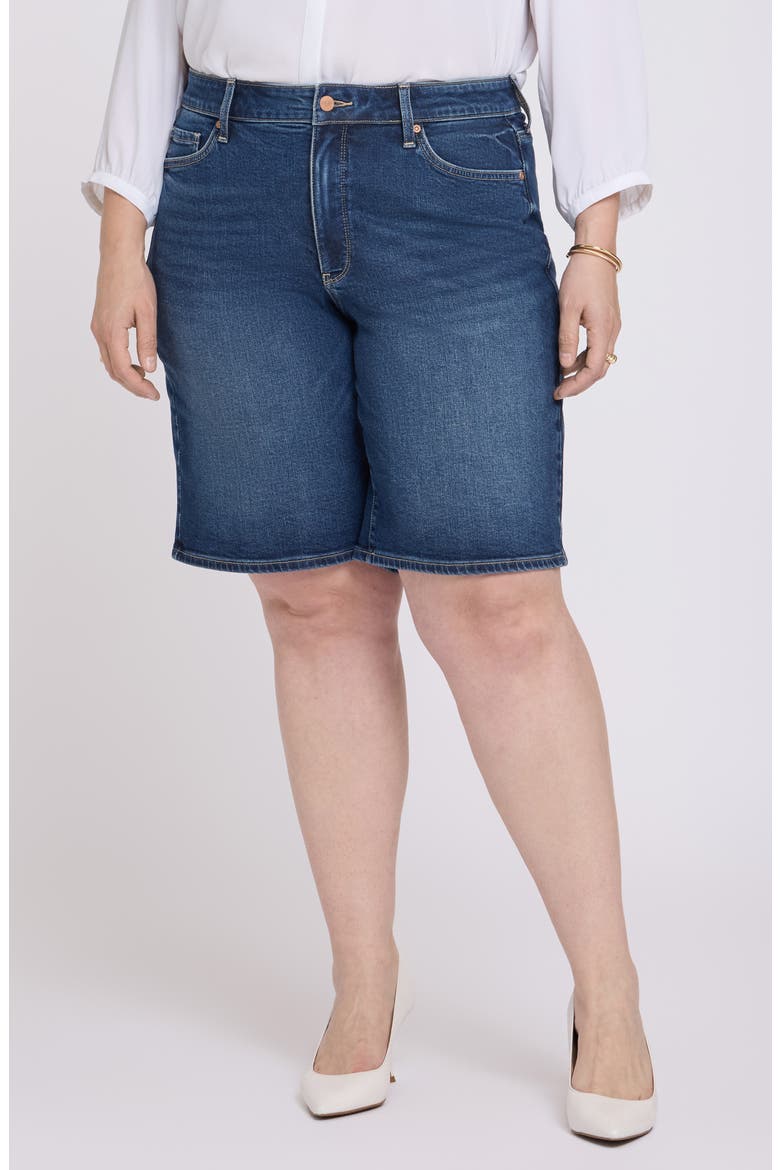 Lilly Relaxed Long Denim Shorts, Main, color, RIO RAPIDS