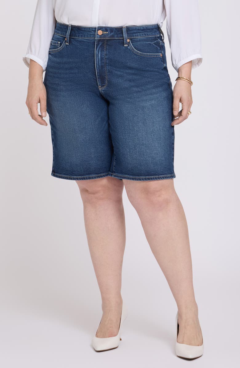NYDJ Lilly Relaxed Long Denim Shorts, Main, color, Rio Rapids