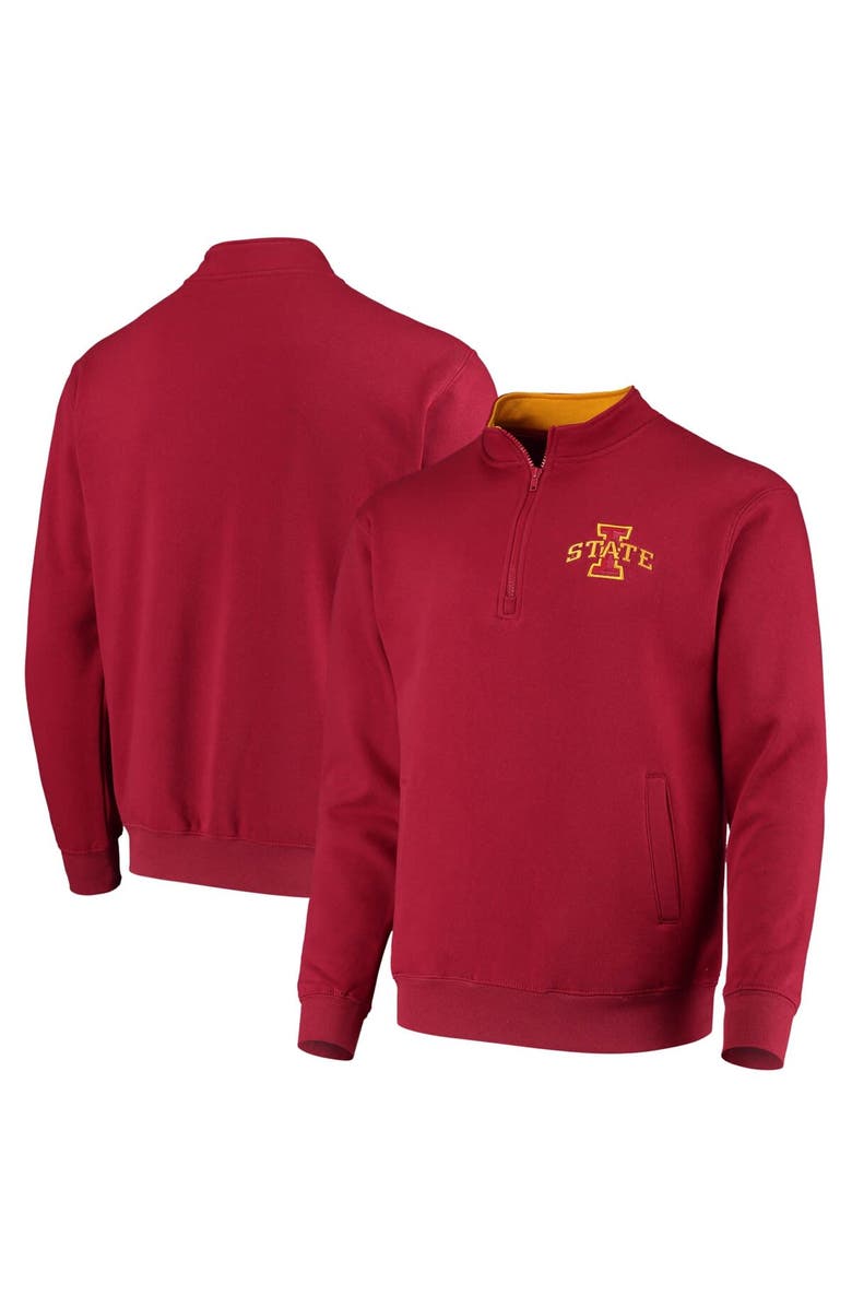 COLOSSEUM Men's Colosseum Cardinal Iowa State Cyclones Tortugas Logo Quarter-Zip Jacket, Main, color, Cardinal