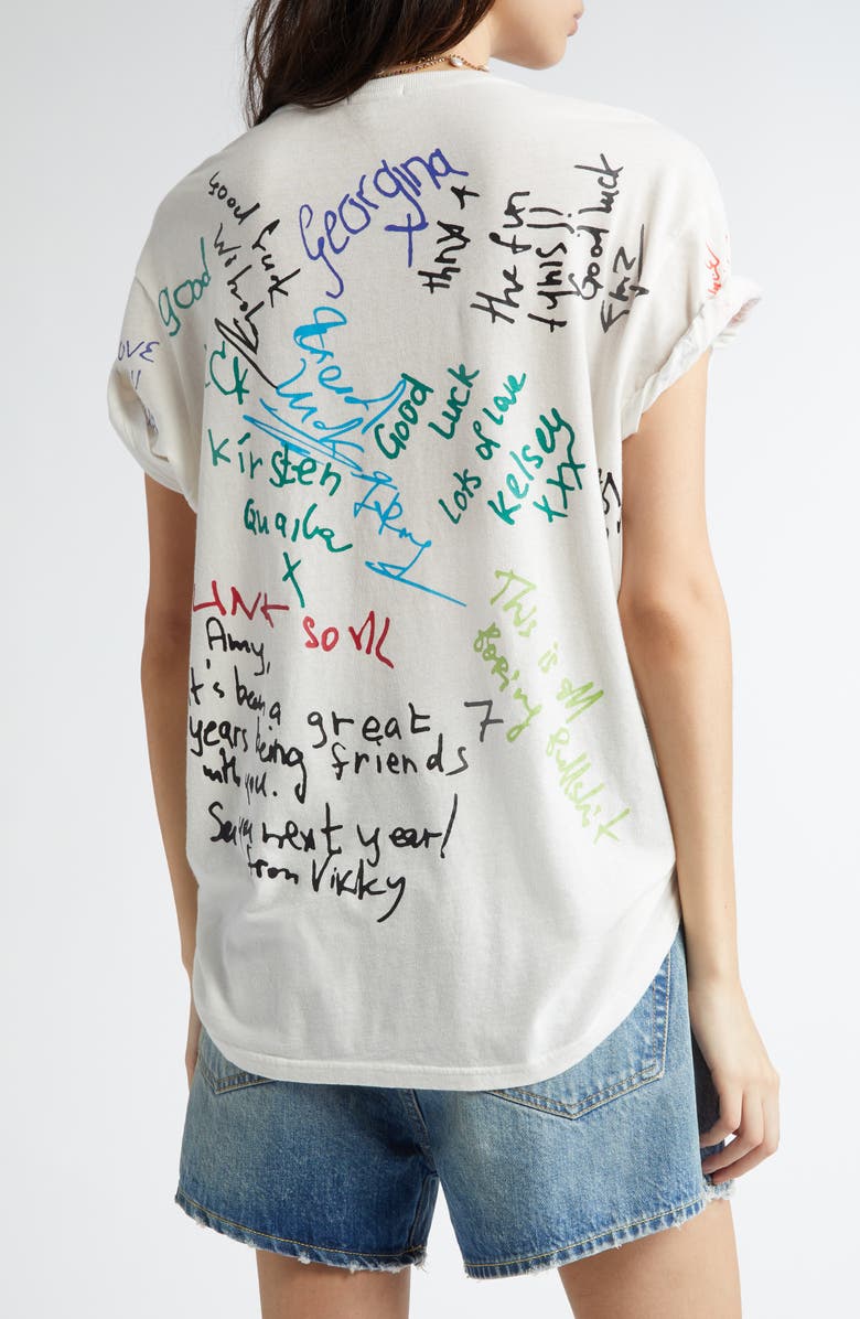 R13 End of the Year Cotton & Cashmere Graphic T-Shirt, Alternate, color, 