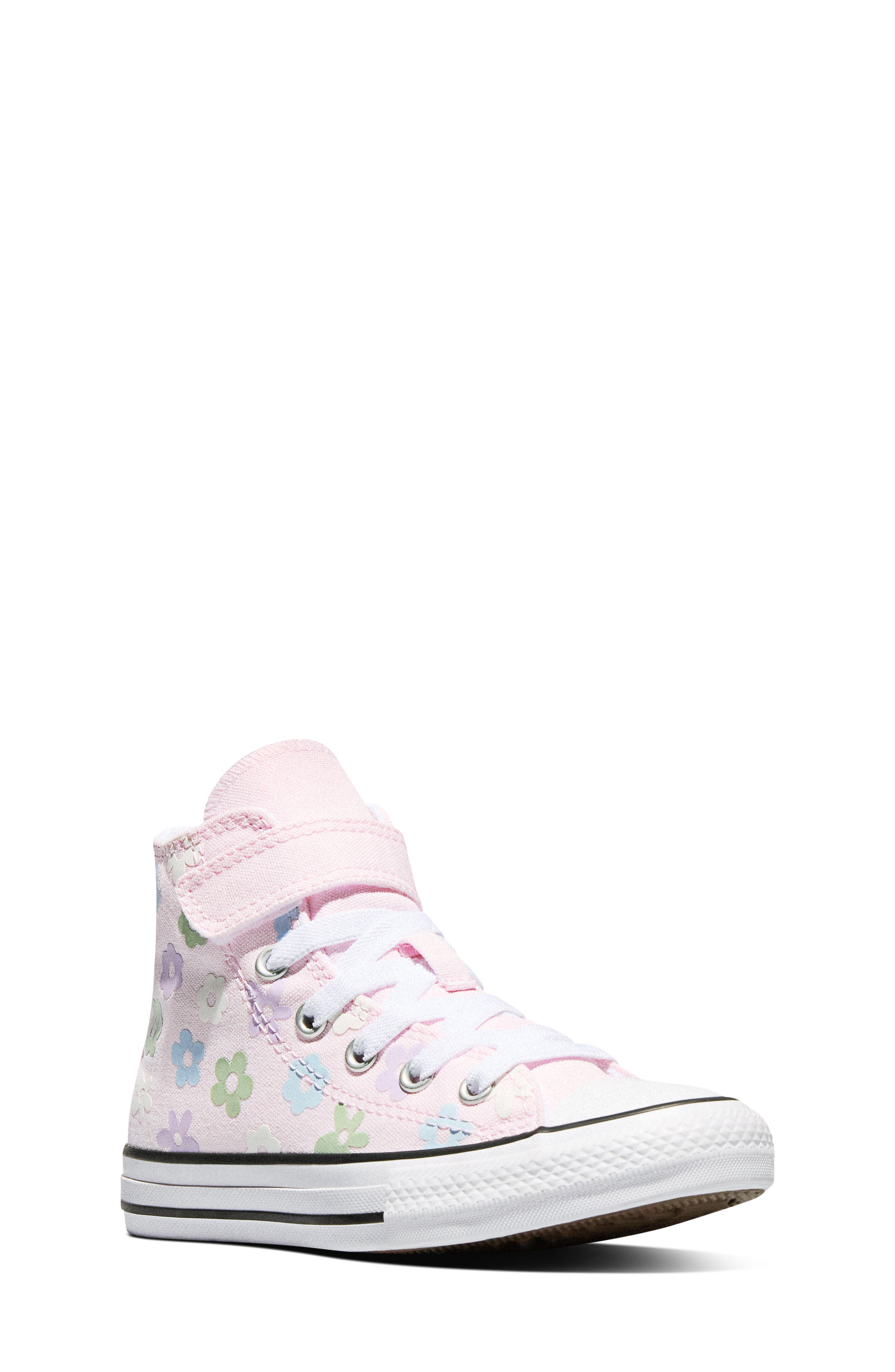 Converse Kids' Chuck Taylor All Star Easy On Canvas High Top Sneaker, Main, color, New Found Bloom/ White