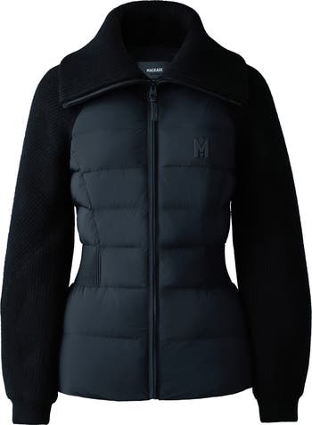 これからの季節に【mackage】 Foxy ミックスメディアジャケット Foxy, light down mixed media jacket | Mackage® US