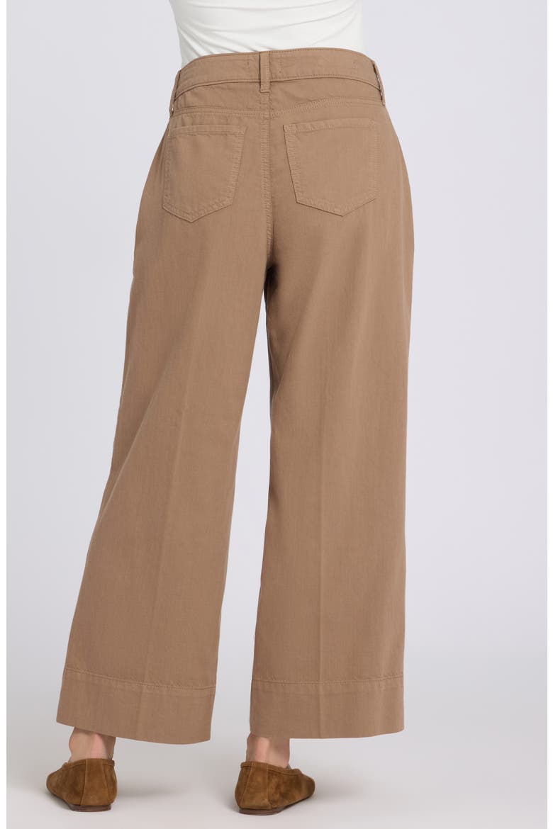 Teresa Pleated High Ankle Waist Wide Leg Jeans, Alternate, color, TOASTED COCONUT