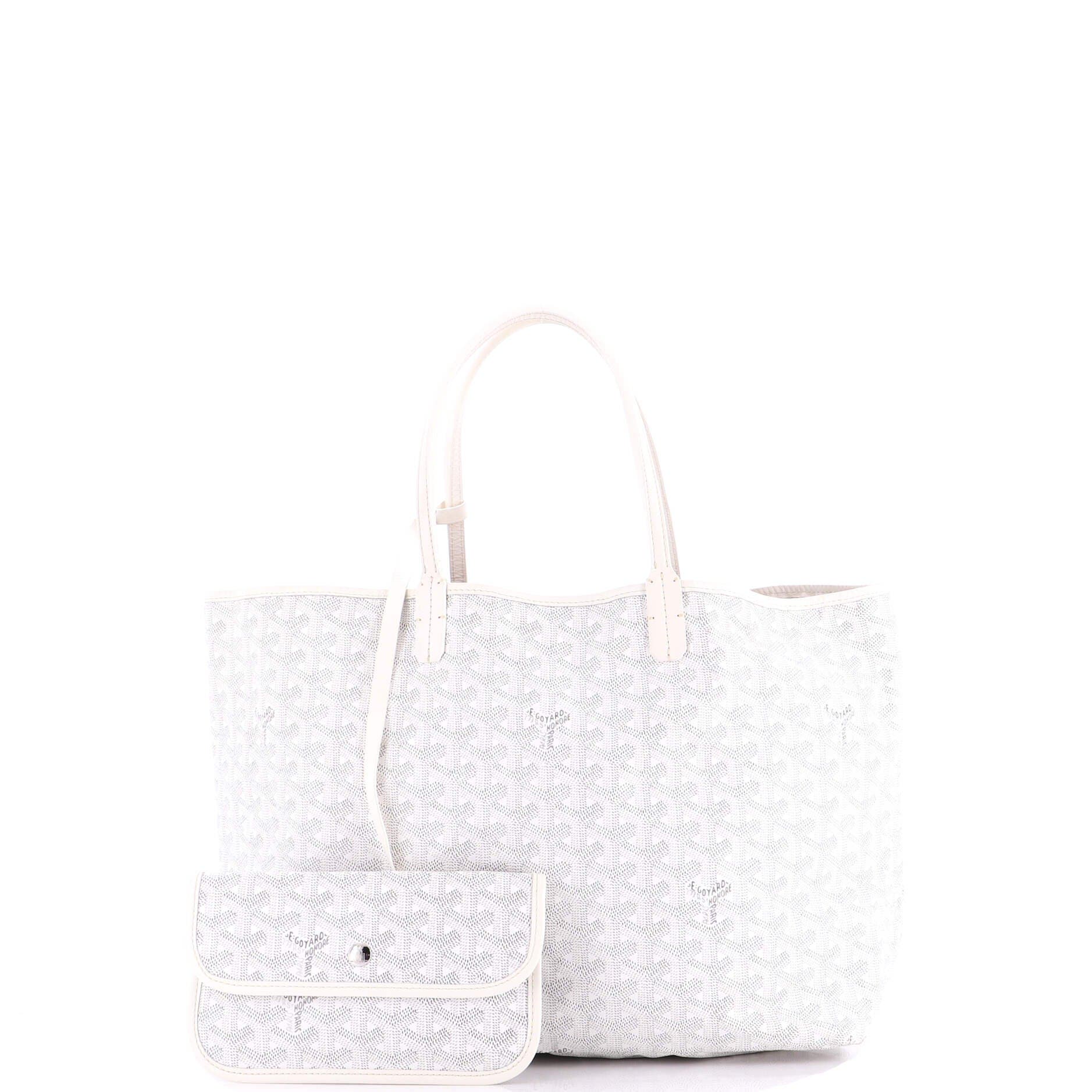Pre-Owned Goyard Saint Louis Tote Coated Canvas PM, Alternate, color, White