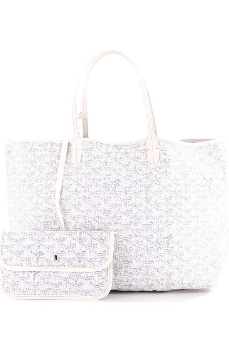 Pre-Owned Goyard Saint Louis Tote Coated Canvas PM, Alternate, color, White