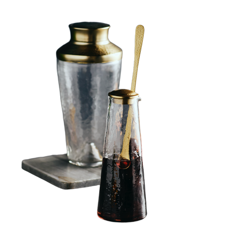 Pebbled Large Carafe with Spoon Set