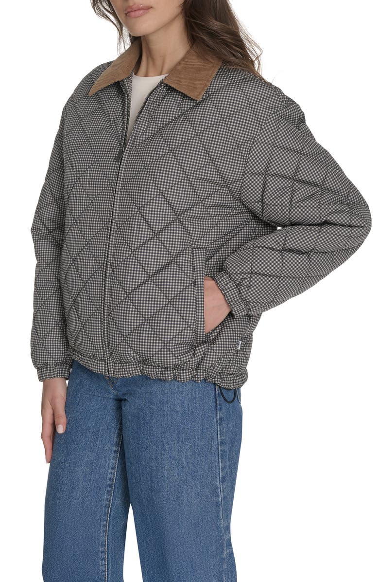 Levi's<sup>®</sup> Diamond Quilted Jacket, Alternate, color, Black/ White Gingham