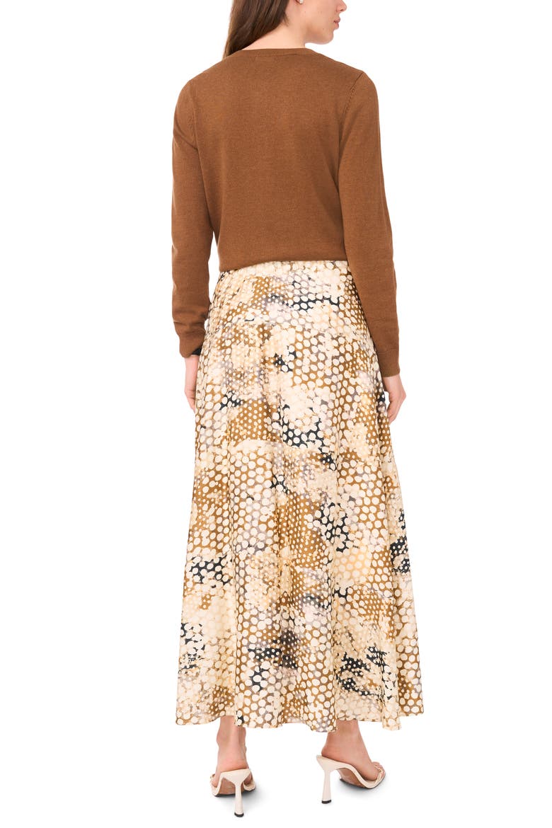 Elastic Waist Full Skirt, Alternate, color, TOBACCO BROWN