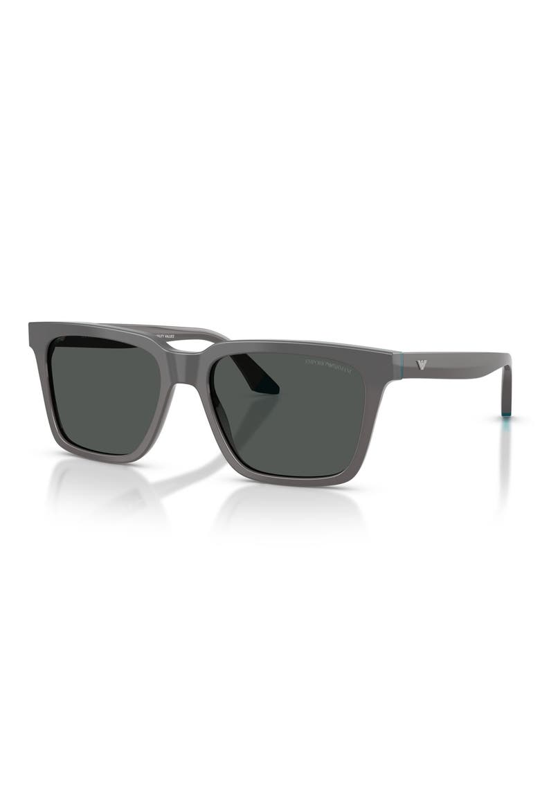 55mm Square Sunglasses, Alternate, color, SHINY OPAL GREY/ BLUE / GREY