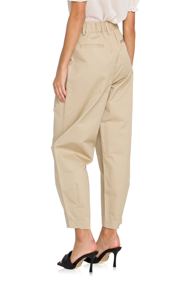 High Waist Pleated Trousers, Alternate, color, BEIGE