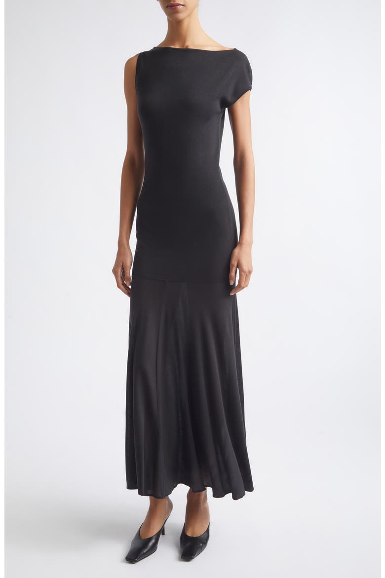 Jersey Circle Hem Maxi Dress, Main, color, CHARCOAL