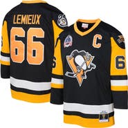Mitchell & Ness Youth Mitchell & Ness Mario Lemieux Black Pittsburgh Penguins 1991/92 Captain Patch Blue Line Player Jersey