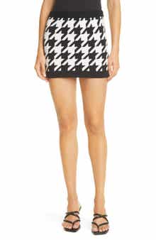 Alice + Olivia Ingrid Houndstooth Skirt