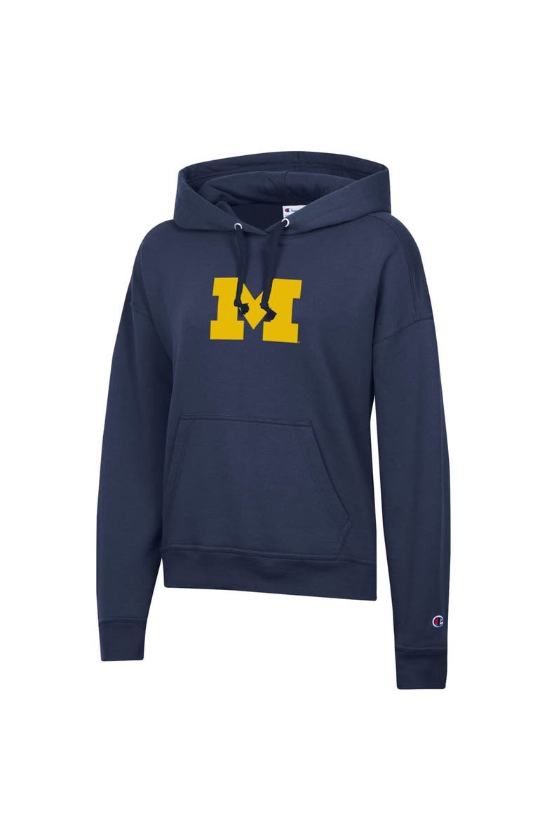 Champion Women's Champion Navy Michigan Wolverines Powerblend Fleece Hoodie, Alternate, color, Navy