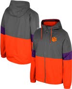 COLOSSEUM Men's Colosseum Charcoal Clemson Tigers Miles Full-Zip Jacket