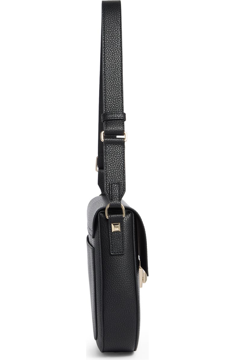 Furla Glenn Small Leather Crossbody Bag, Alternate, color, Nero