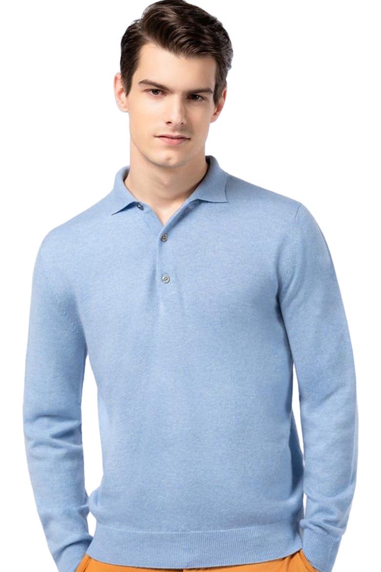 Polo Neck Sweater, Alternate, color, light blue