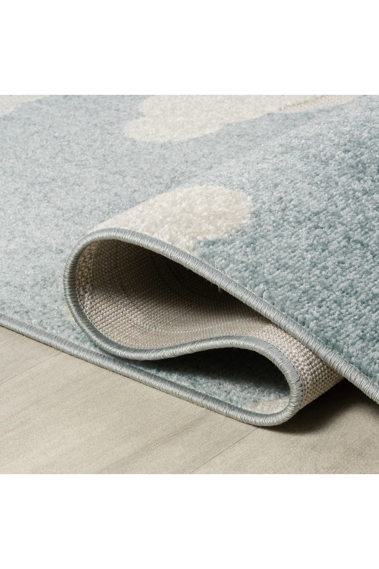 Hedwig High-Low Youth Cloud Scandi Indoor/Outdoor Area Rug, Alternate, color, Blue/Ivory