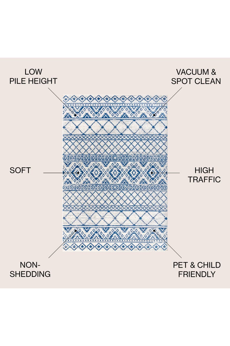 Moroccan HYPE Boho Vintage  Area Rug, Alternate, color, Cream/Blue