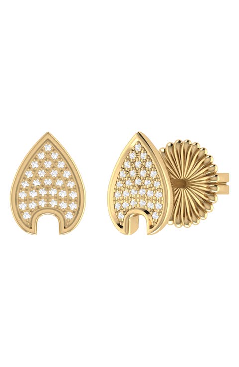 Raindrop Diamond Stud Earrings