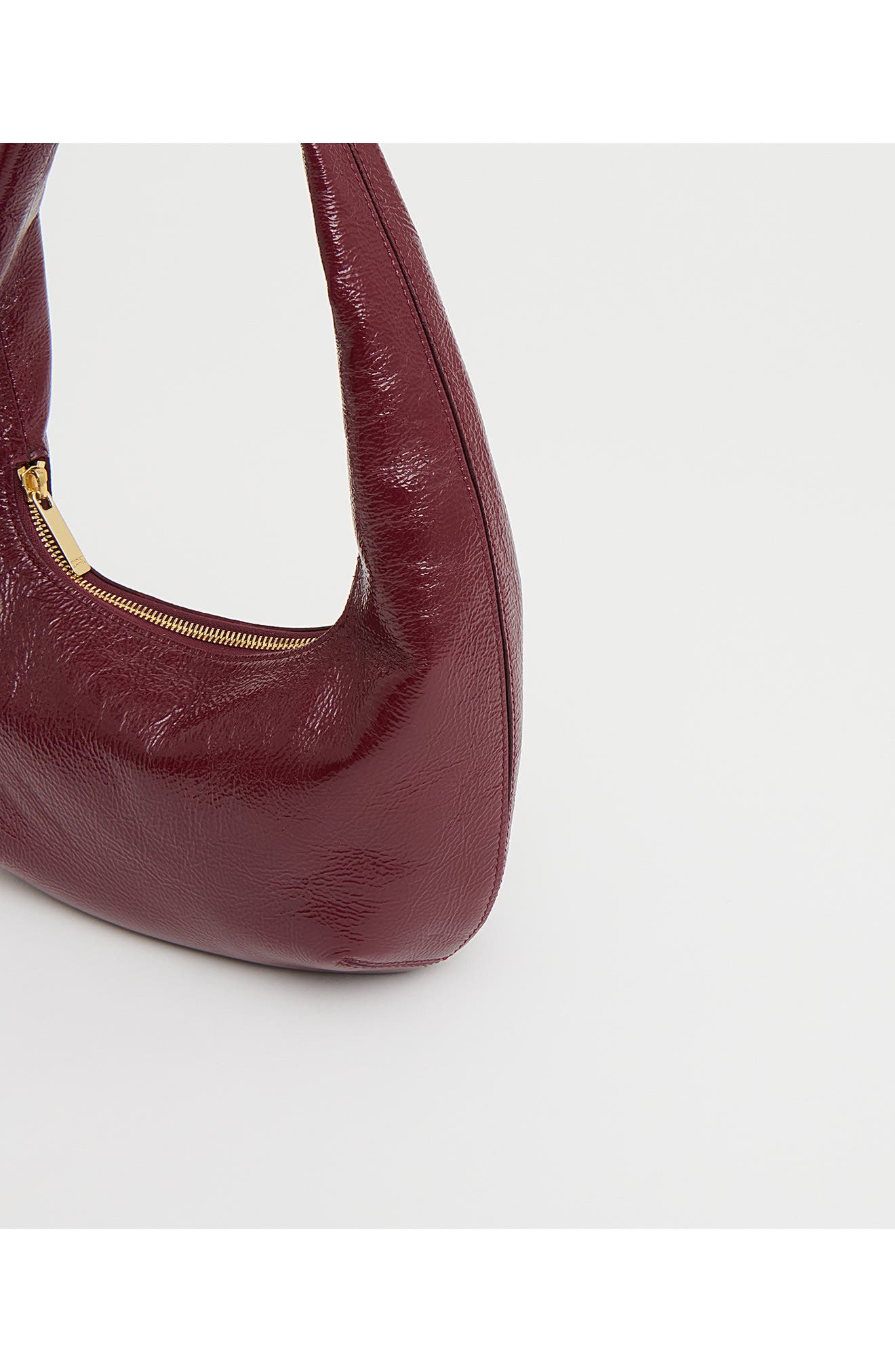 Mini Gnocchi Leather Hobo Bag, Alternate, color, CLARET